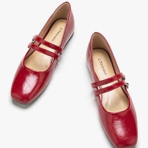Elegant Red Flats by C.Paravano